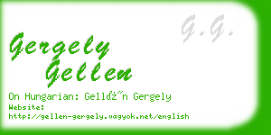 gergely gellen business card